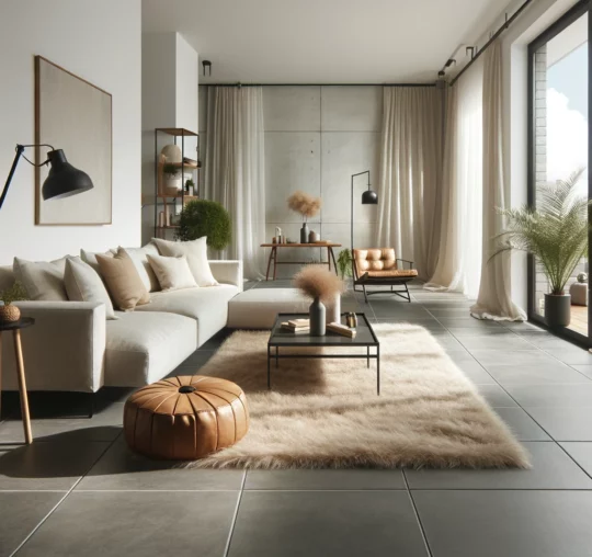 Carrelage moderne dans une pièce bien décorée Carrelage moderne